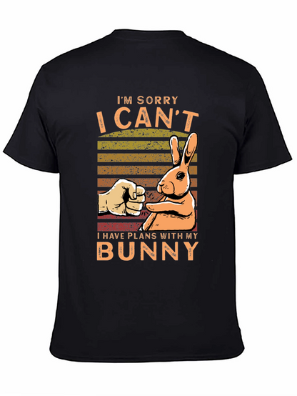 Bunny Plans Graphic Tee - Mens Black T-Shirt