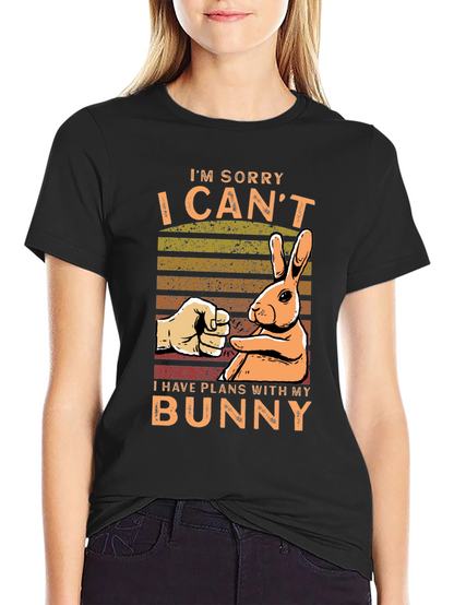 Bunny Plans Graphic Tee - Mens Black T-Shirt
