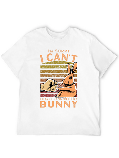 Bunny Plans Graphic Tee - Mens Black T-Shirt