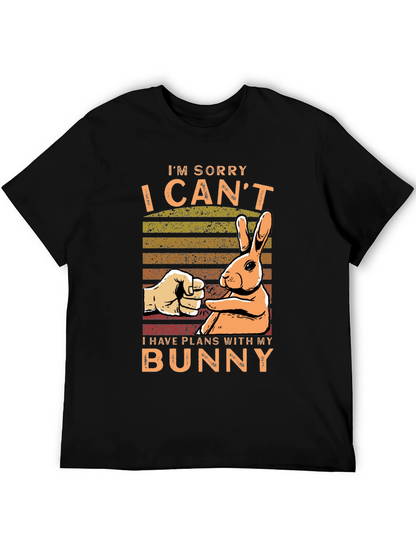 Bunny Plans Graphic Tee - Mens Black T-Shirt