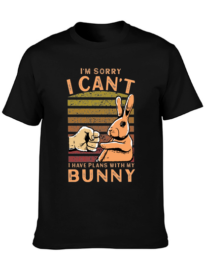 Bunny Plans Graphic Tee - Mens Black T-Shirt