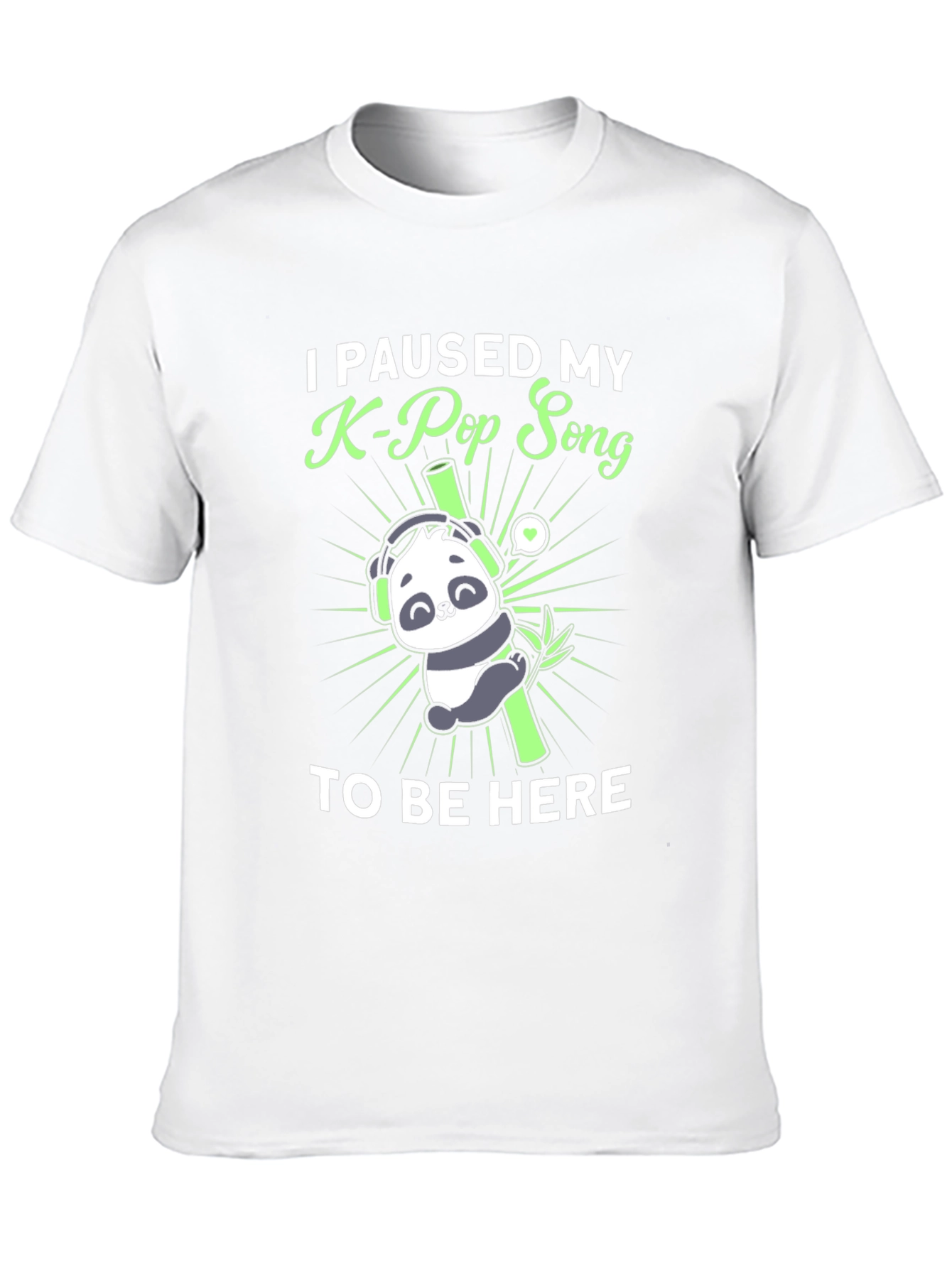 K-Pop Panda T-Shirt Funny Music Lover Tee