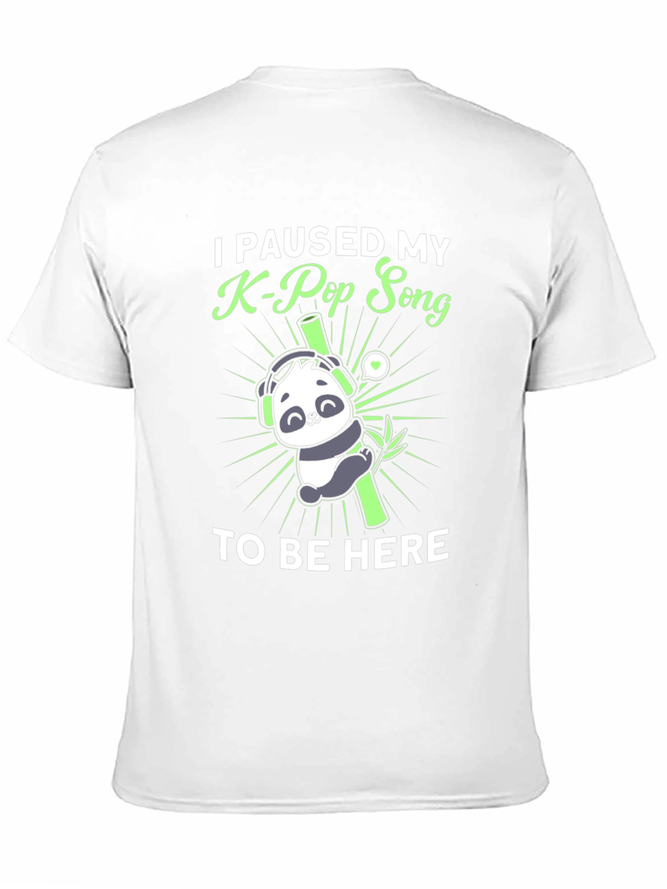K-Pop Panda T-Shirt Funny Music Lover Tee