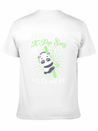 K-Pop Panda T-Shirt Funny Music Lover Tee