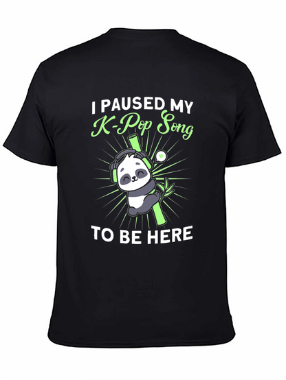 K-Pop Panda T-Shirt Funny Music Lover Tee