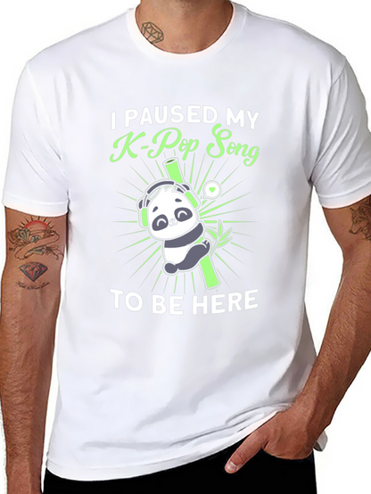 K-Pop Panda T-Shirt Funny Music Lover Tee