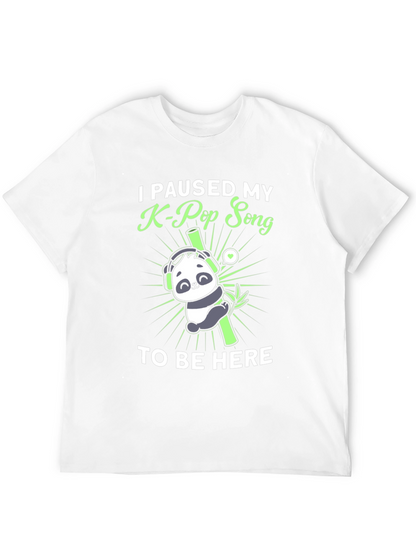 K-Pop Panda T-Shirt Funny Music Lover Tee