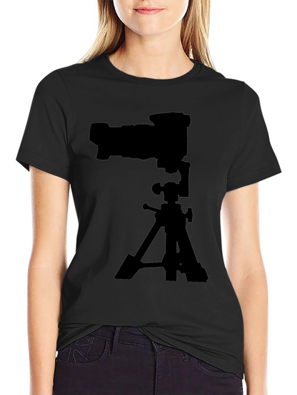 Camera on Tripod Black Graphic Tee