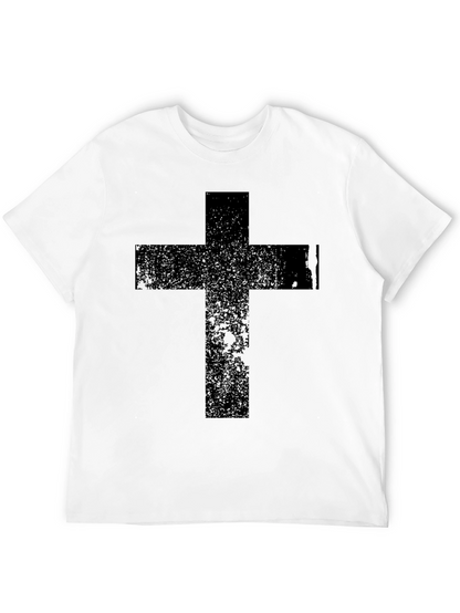 Black Cross Graphic T-Shirt - Religious Apparel