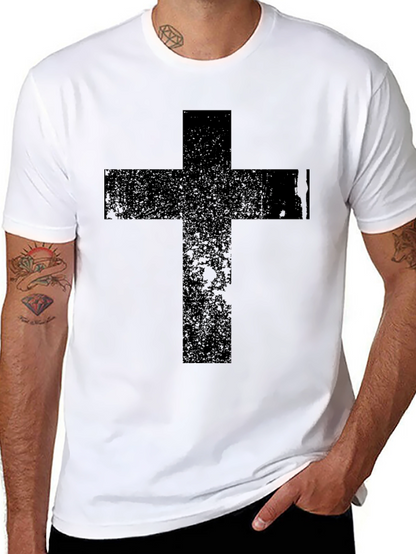 Black Cross Graphic T-Shirt - Religious Apparel