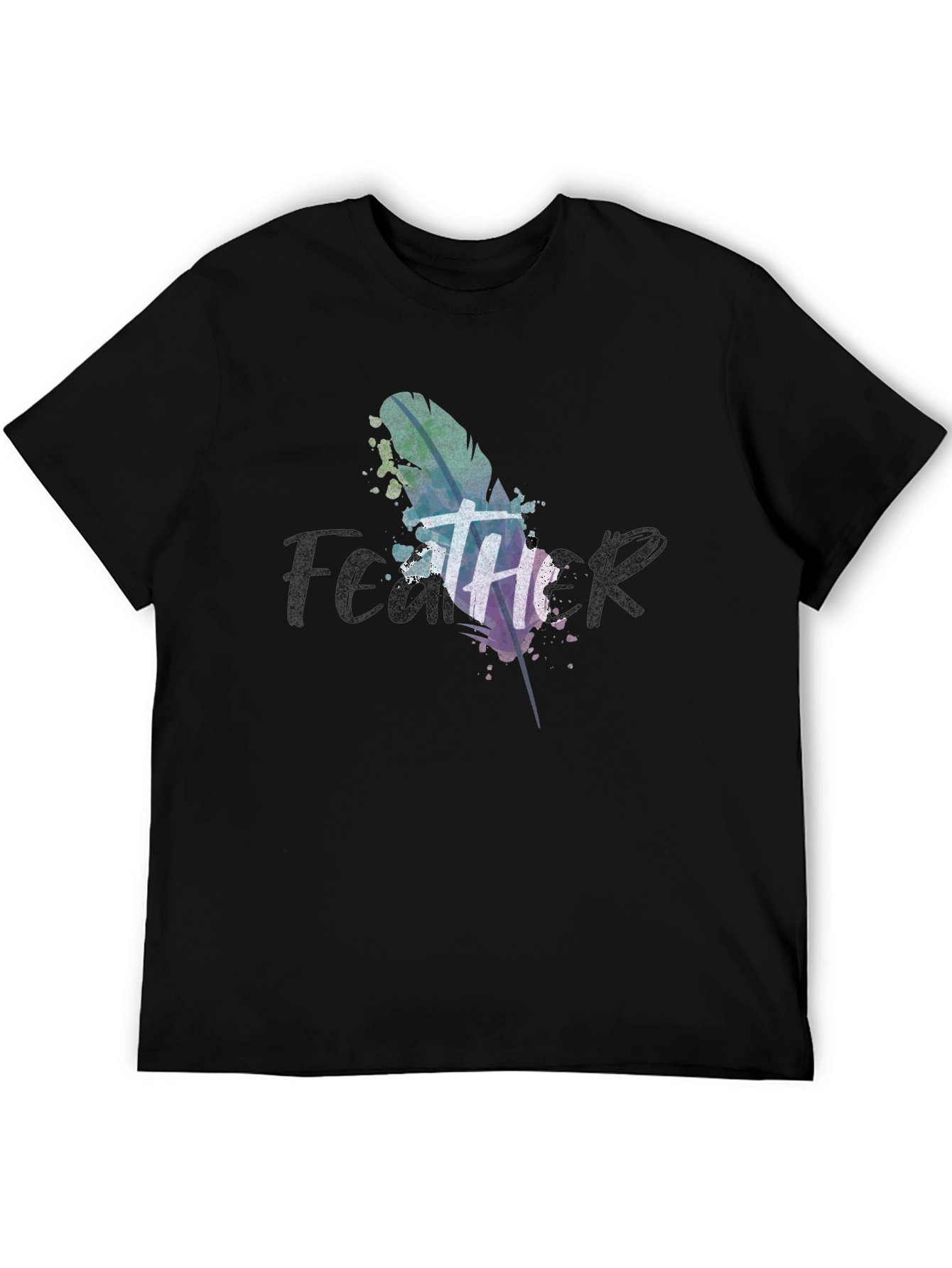 Feather Graphic T-Shirt - Mens Black Tee