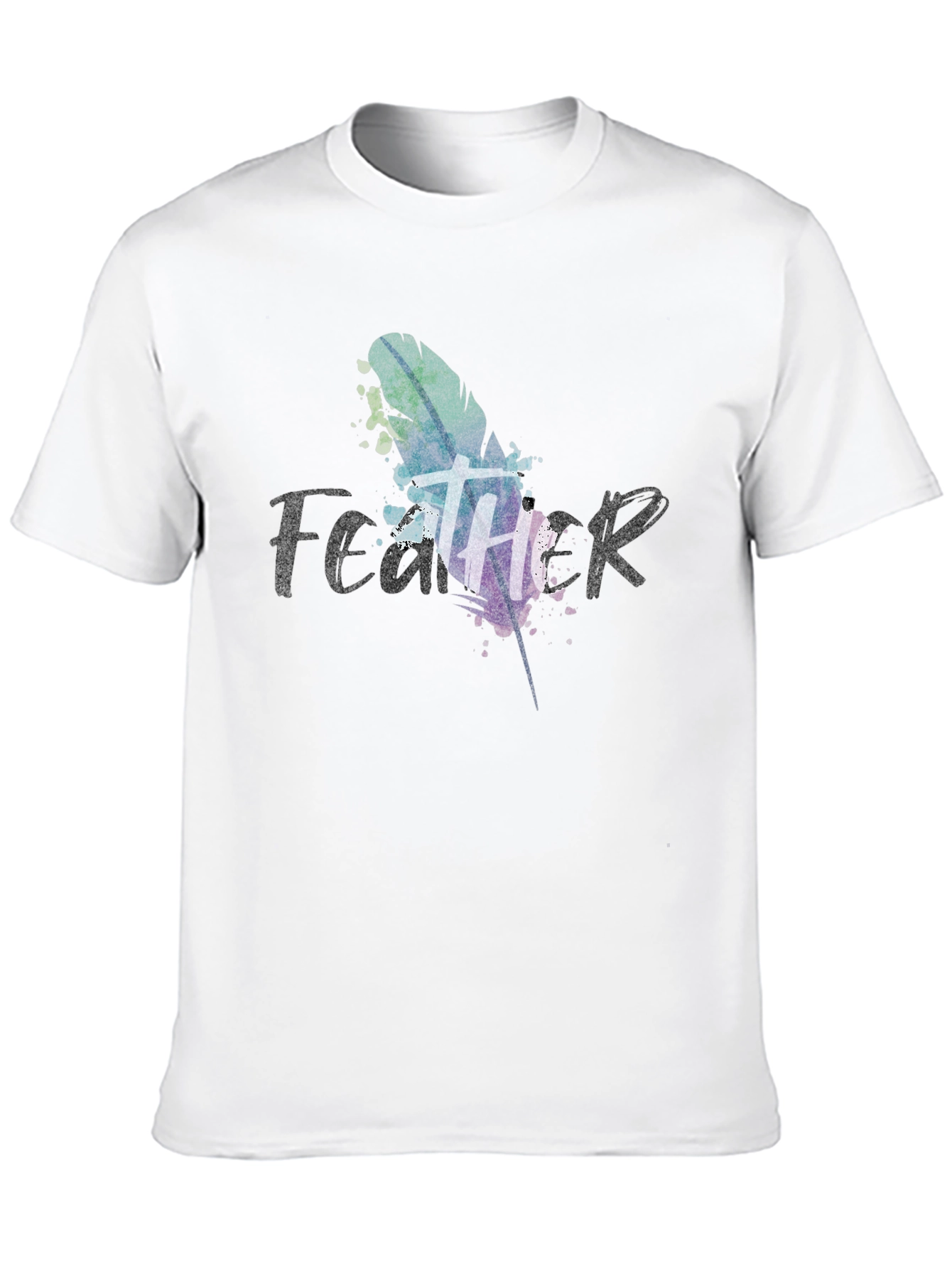 Feather Graphic T-Shirt - Mens Black Tee
