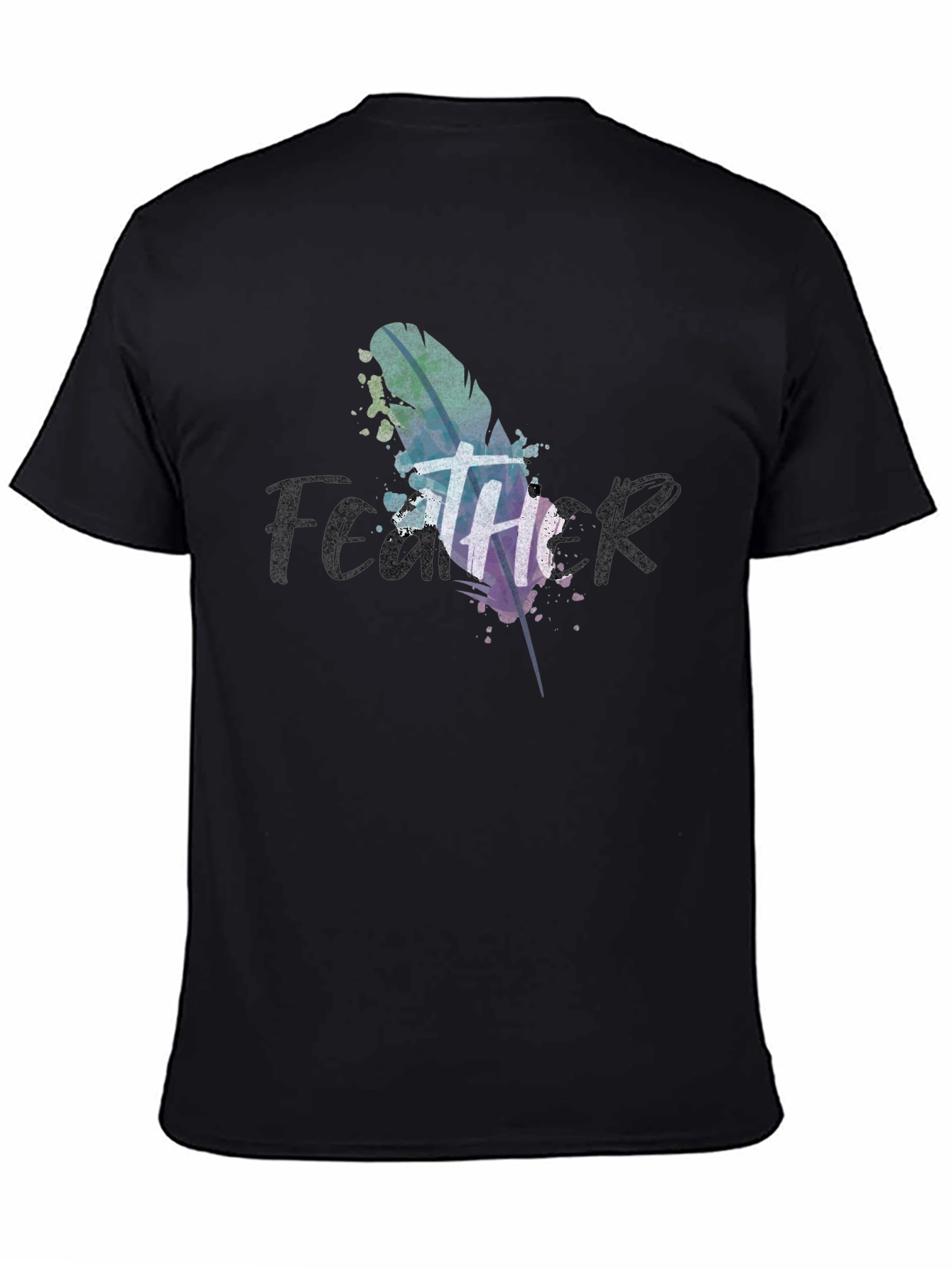 Feather Graphic T-Shirt - Mens Black Tee
