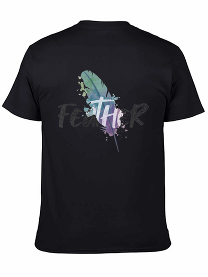 Feather Graphic T-Shirt - Mens Black Tee