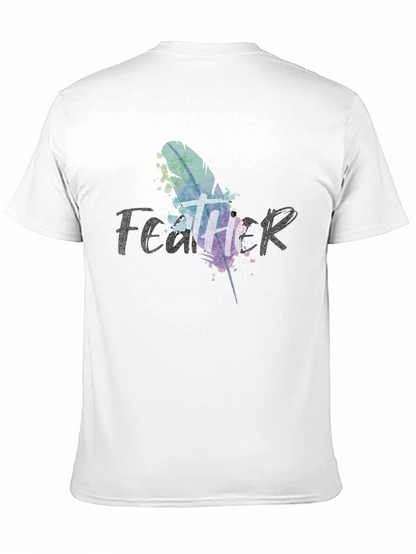 Feather Graphic T-Shirt - Mens Black Tee