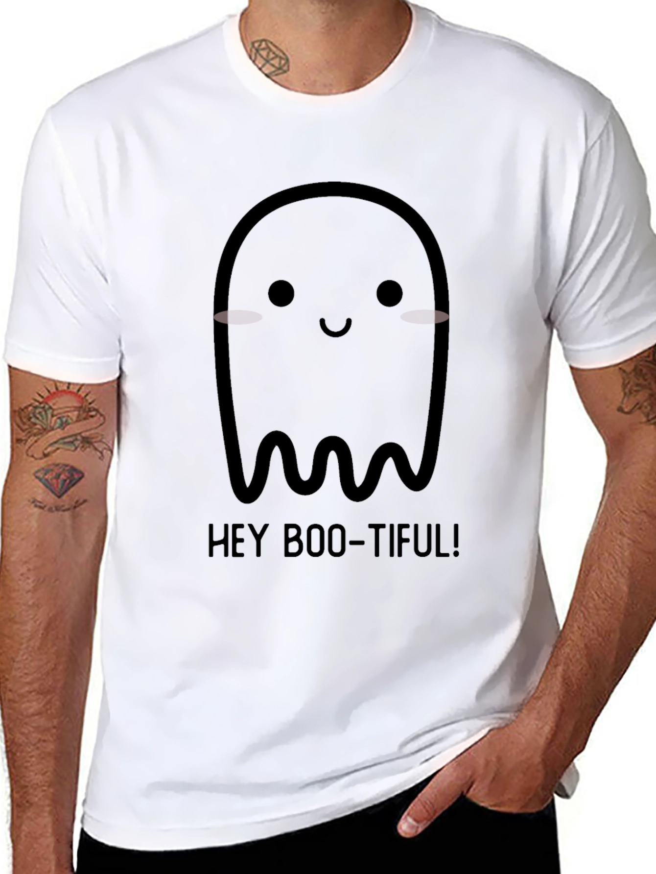 Hey Boo-tiful Ghost Graphic Tee