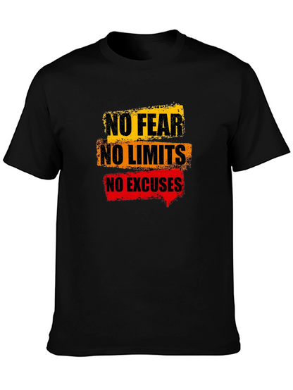 Motivational Graphic Tee - No Fear No Limits