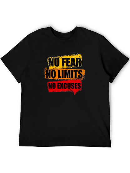 Motivational Graphic Tee - No Fear No Limits
