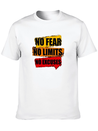Motivational Graphic Tee - No Fear No Limits