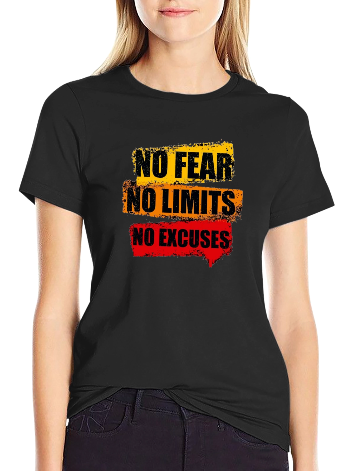 Motivational Graphic Tee - No Fear No Limits