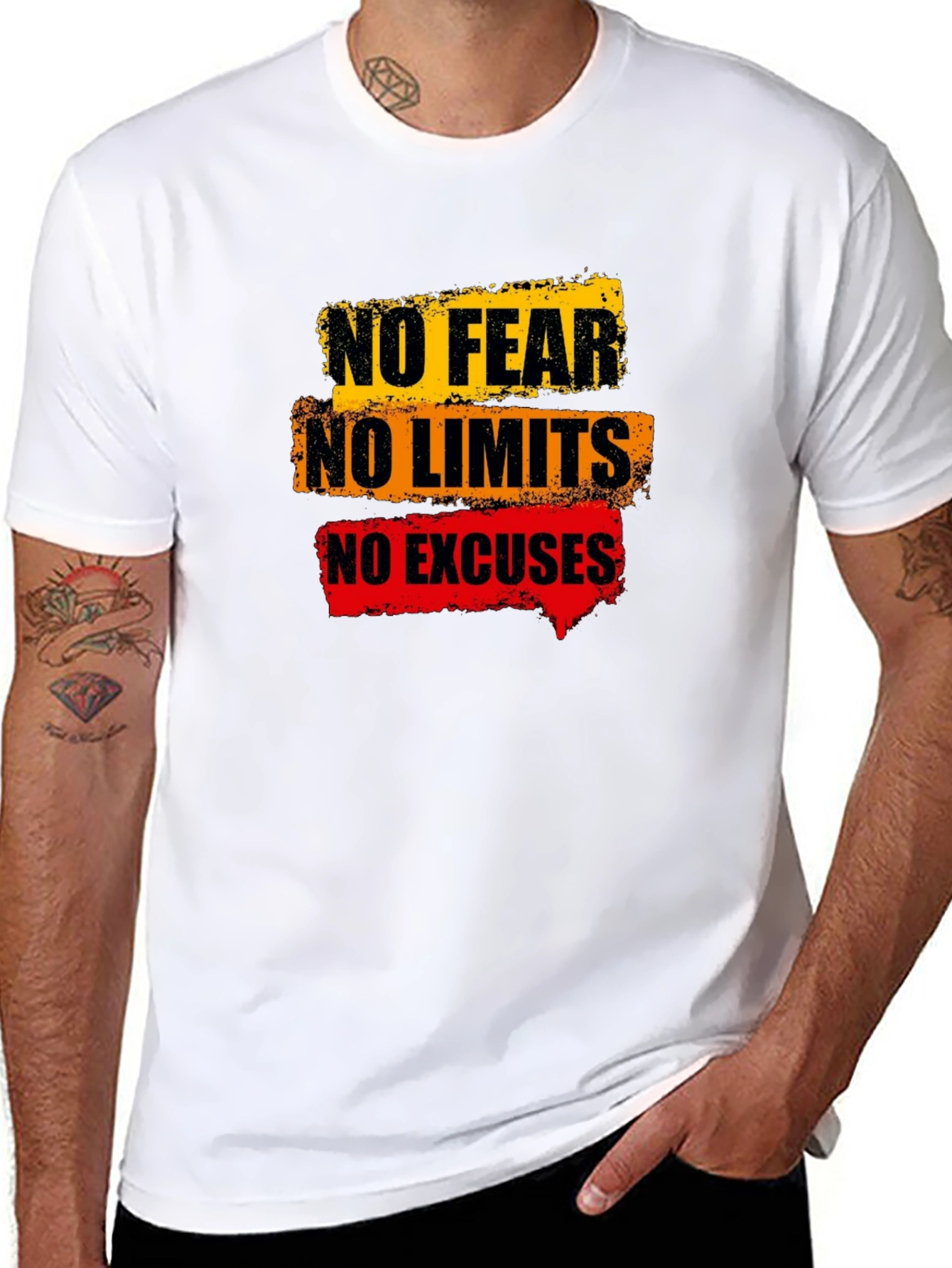Motivational Graphic Tee - No Fear No Limits