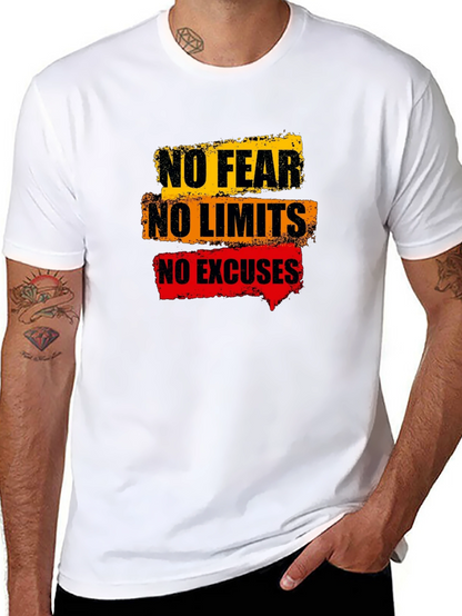 Motivational Graphic Tee - No Fear No Limits