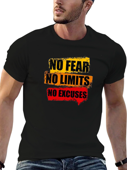 Motivational Graphic Tee - No Fear No Limits