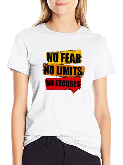 Motivational Graphic Tee - No Fear No Limits