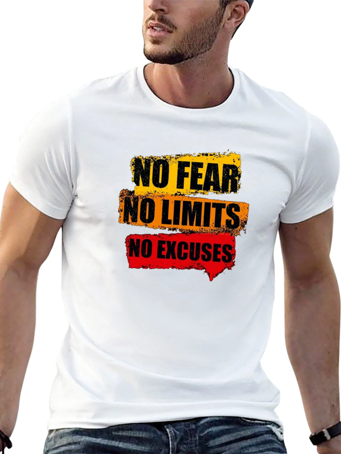 Motivational Graphic Tee - No Fear No Limits