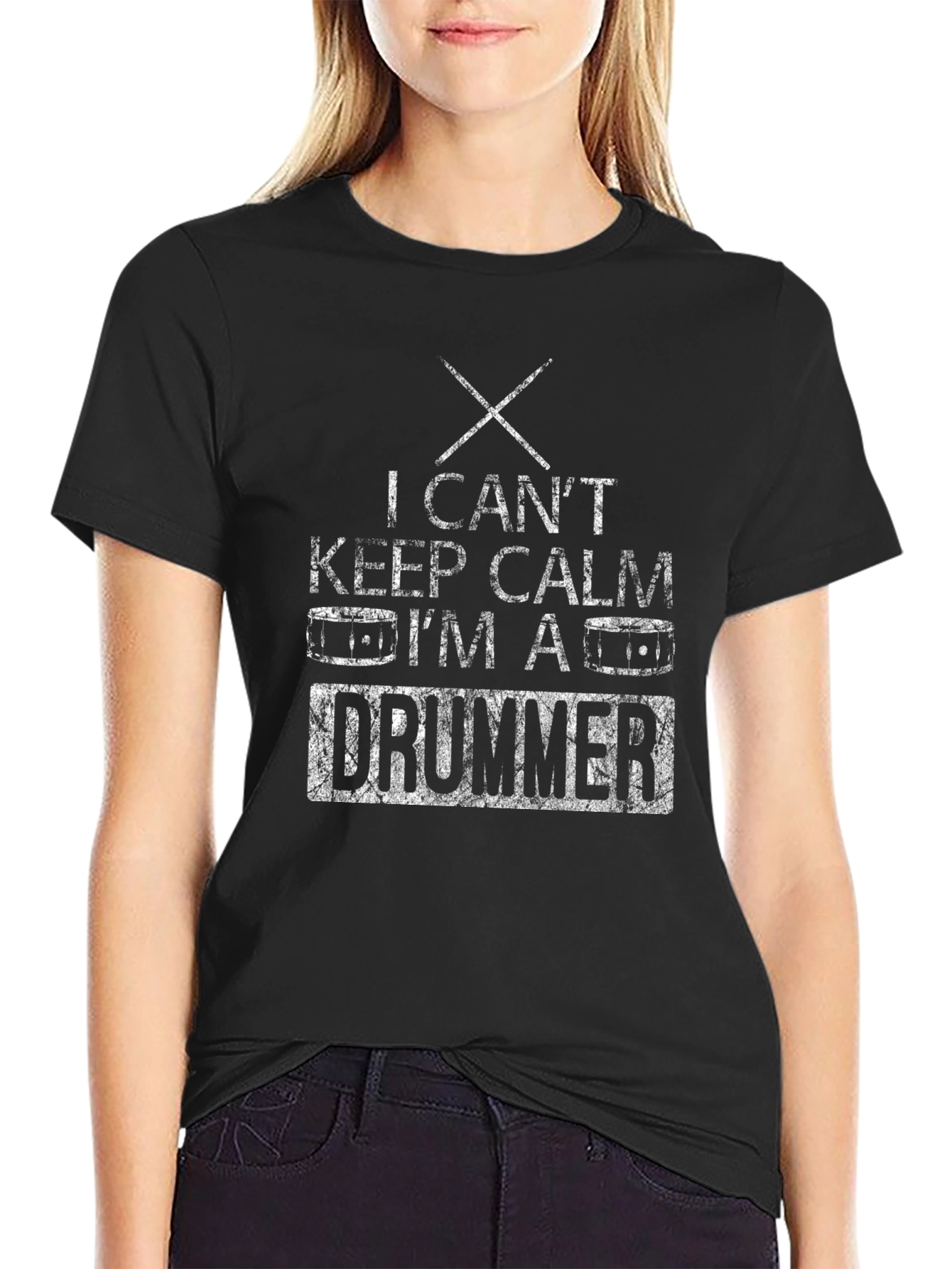 I Cant Keep Calm Im a Drummer Graphic Tee