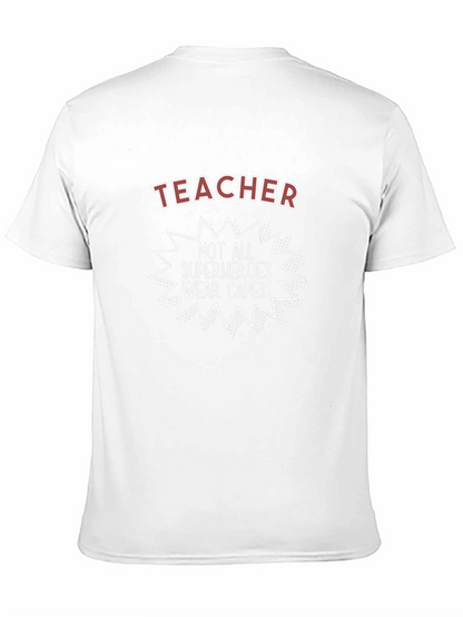 Teacher Superhero Graphic Tee - Unisex Black T-Shirt