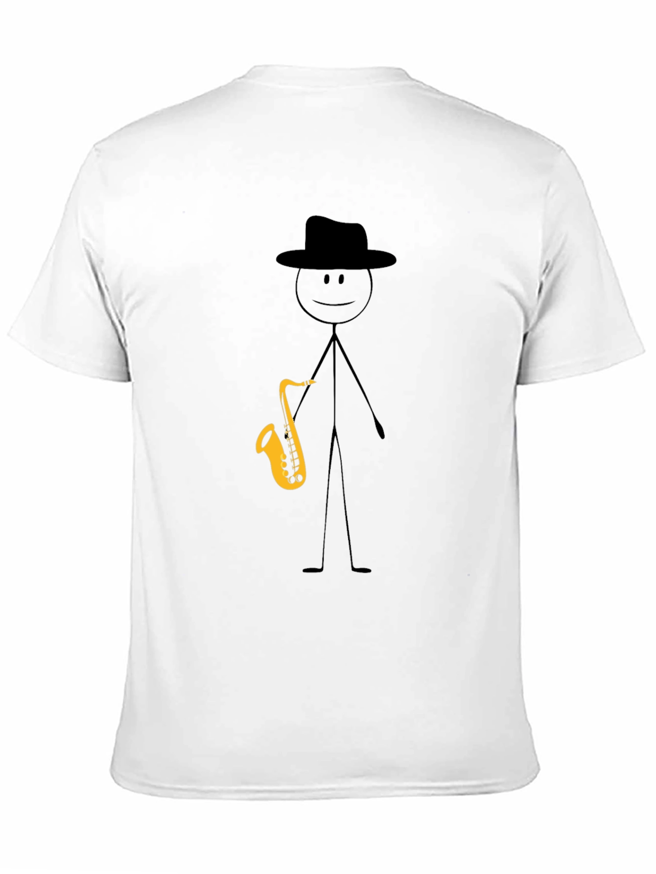 Saxophone Stick Figure Graphic Tee