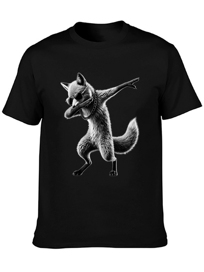 Cool Fox Dabbing Graphic T-Shirt