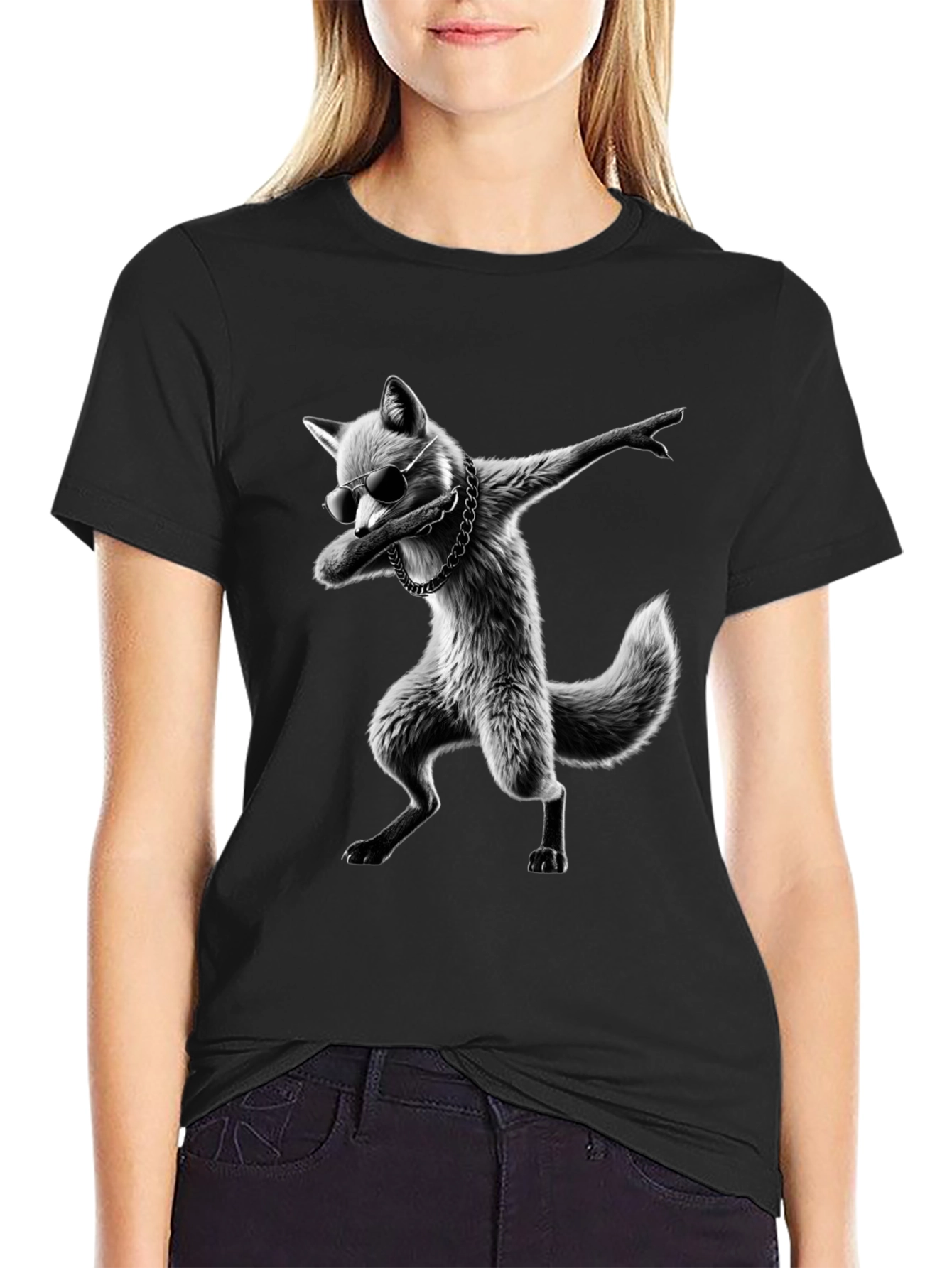 Cool Fox Dabbing Graphic T-Shirt