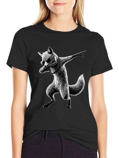 Cool Fox Dabbing Graphic T-Shirt