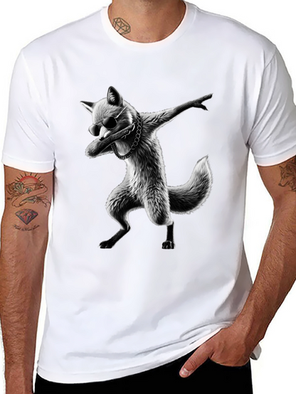 Cool Fox Dabbing Graphic T-Shirt