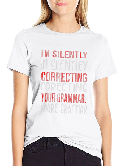 Silently Correcting Grammar Graphic Tee