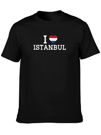 I Heart Istanbul T-Shirt - Black Short Sleeve