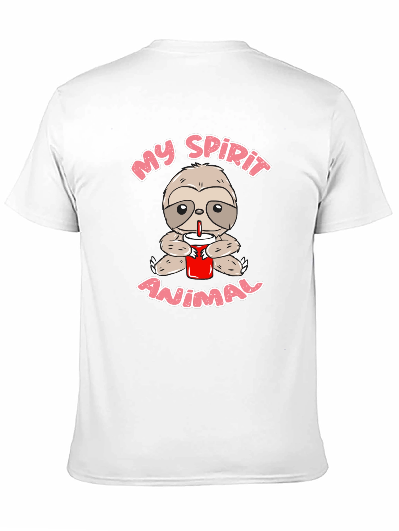 Sloth Spirit Animal Graphic Tee - Black Crew Neck