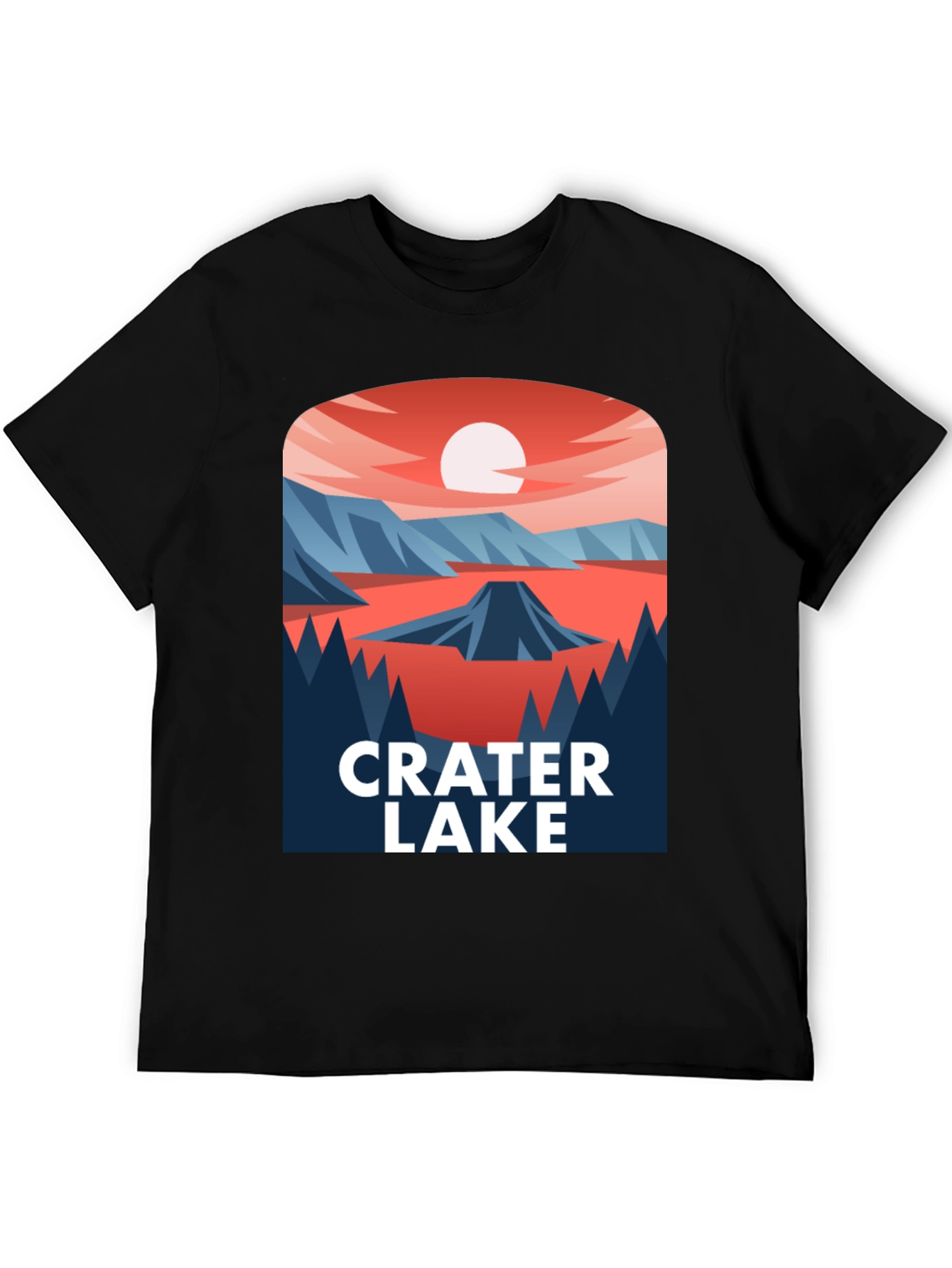 Crater Lake Graphic T-Shirt - Nature Inspired Design