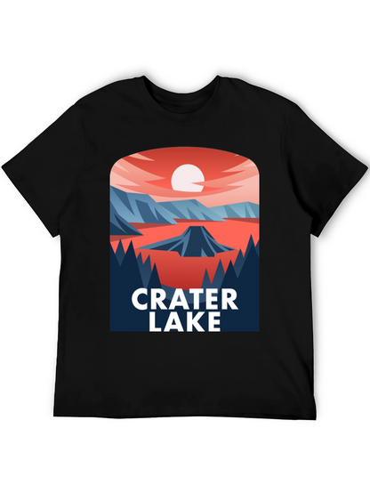 Crater Lake Graphic T-Shirt - Nature Inspired Design