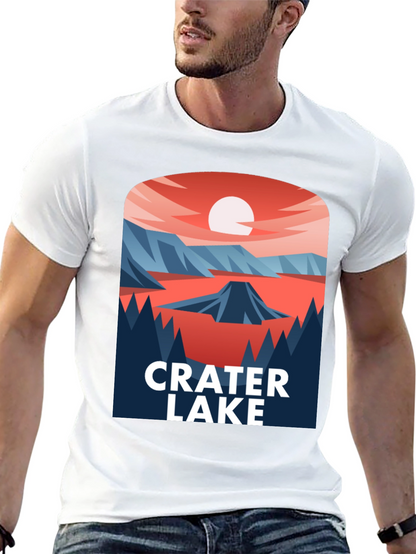 Crater Lake Graphic T-Shirt - Nature Inspired Design