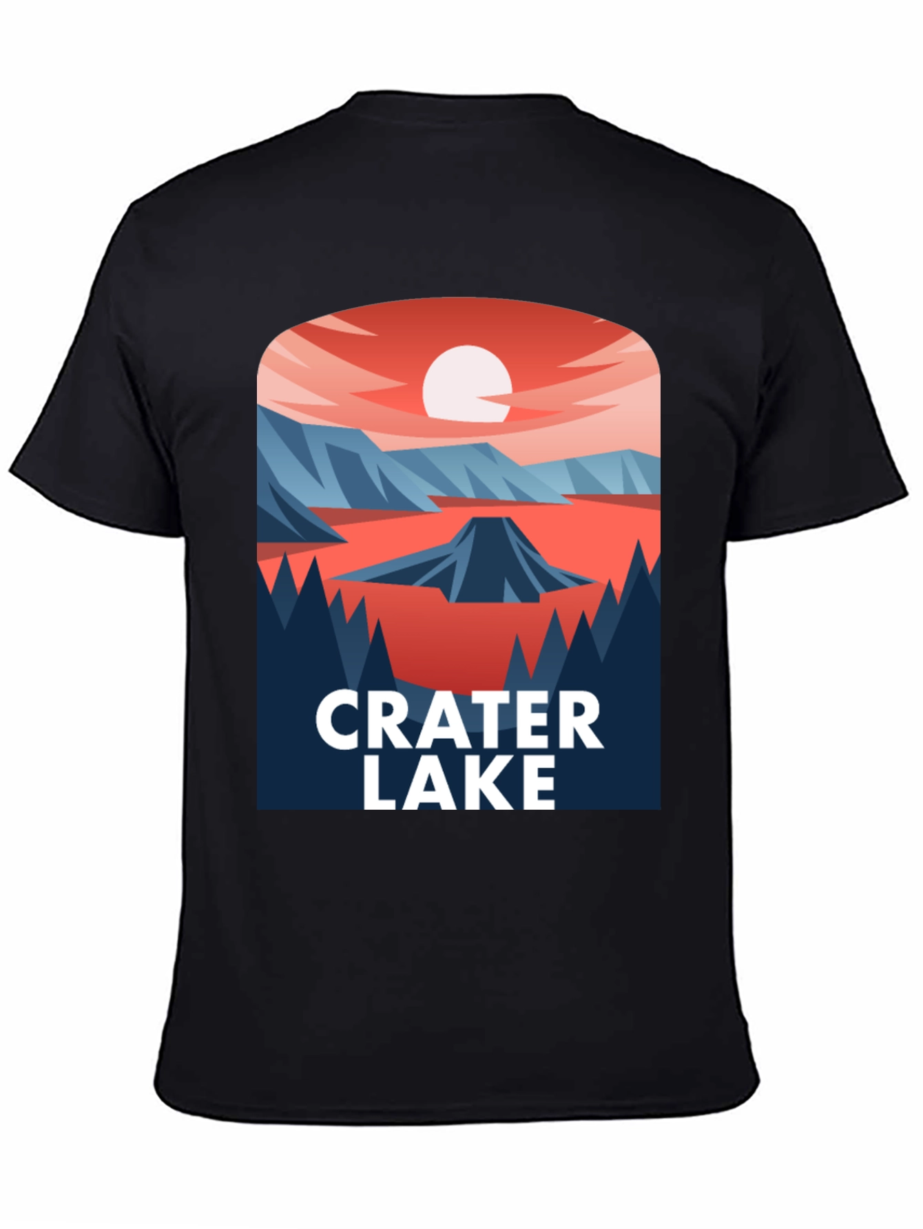 Crater Lake Graphic T-Shirt - Nature Inspired Design