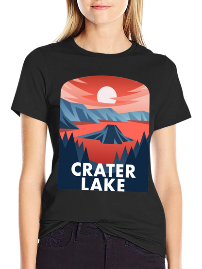 Crater Lake Graphic T-Shirt - Nature Inspired Design
