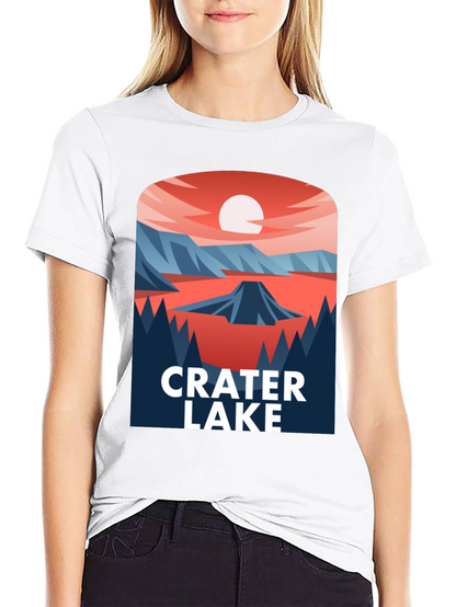 Crater Lake Graphic T-Shirt - Nature Inspired Design