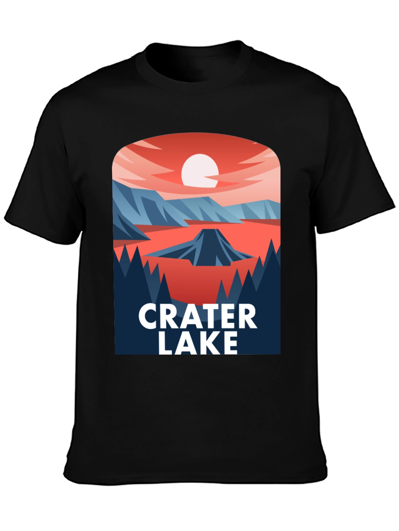 Crater Lake Graphic T-Shirt - Nature Inspired Design