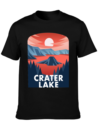 Crater Lake Graphic T-Shirt - Nature Inspired Design