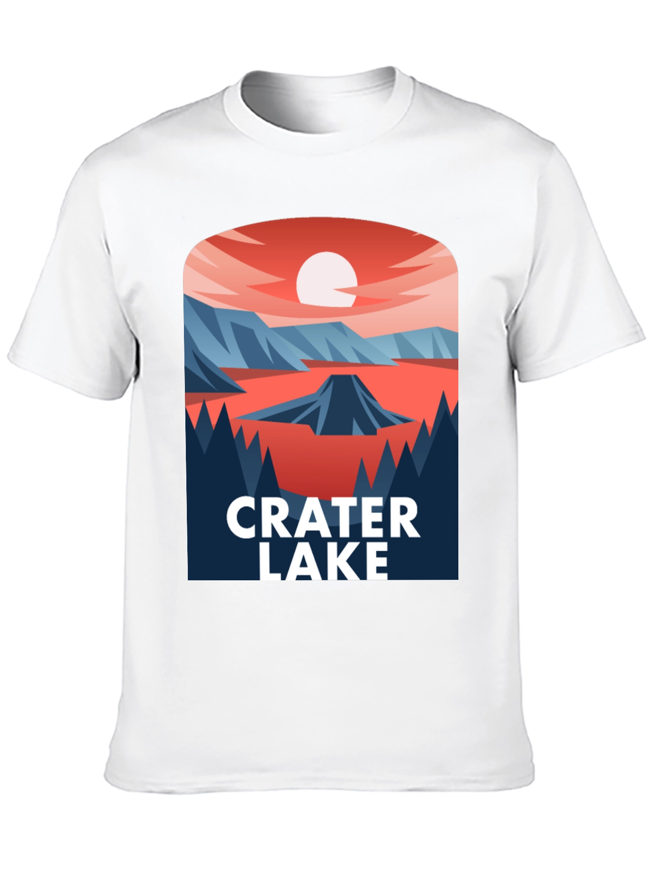 Crater Lake Graphic T-Shirt - Nature Inspired Design