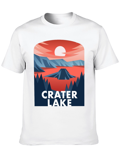 Crater Lake Graphic T-Shirt - Nature Inspired Design
