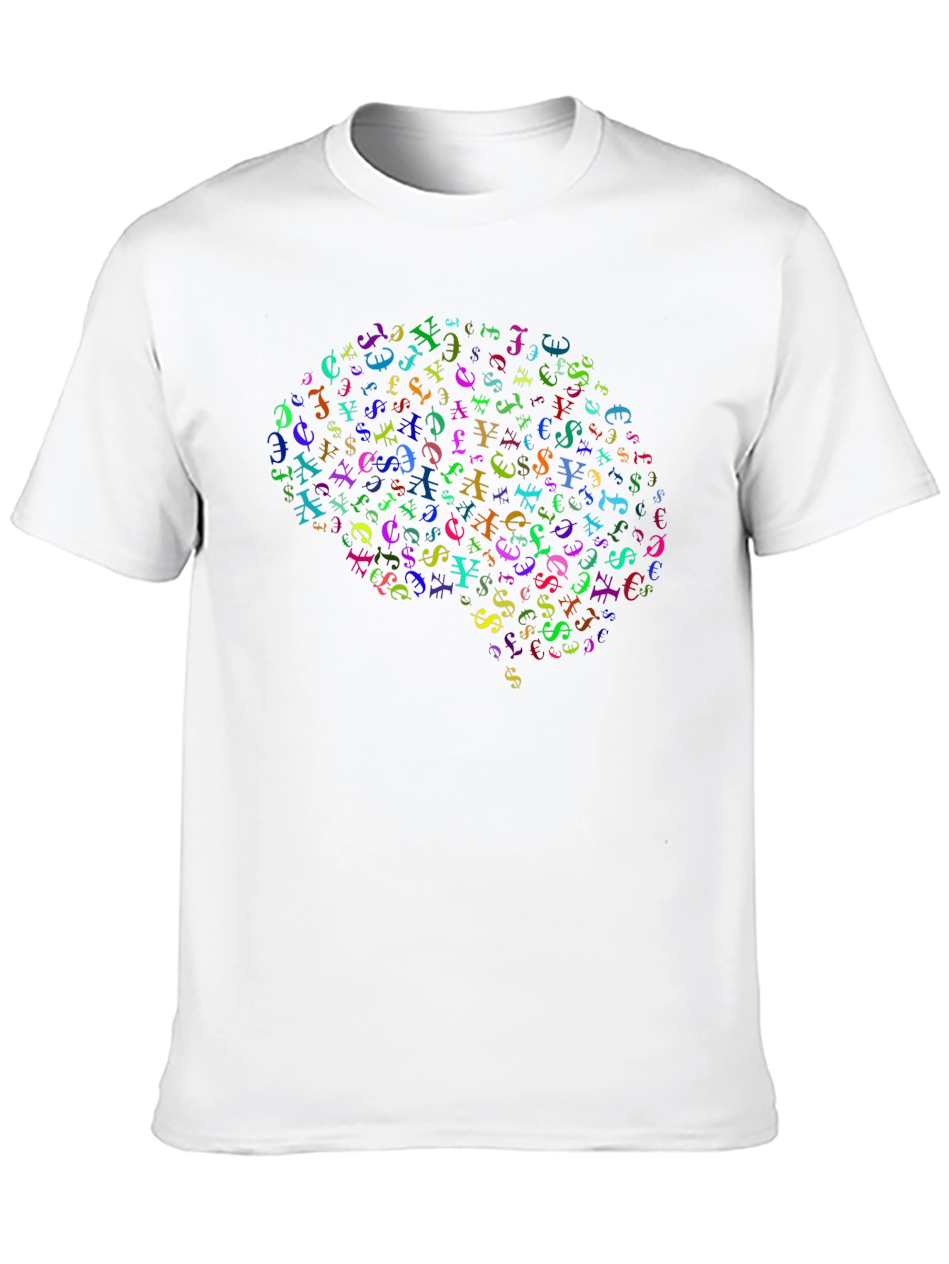 Brain Currency Symbol Graphic Tee - Black